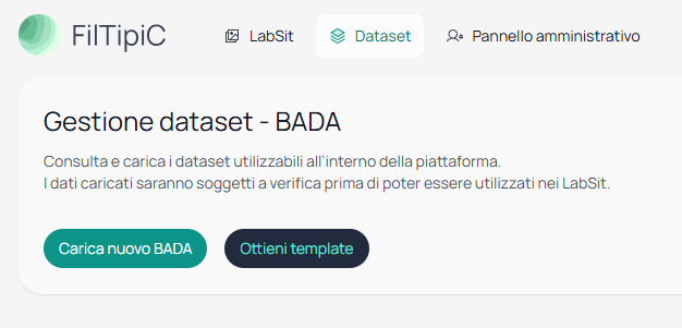 Sezione Caricamento file con il file TIF caricato