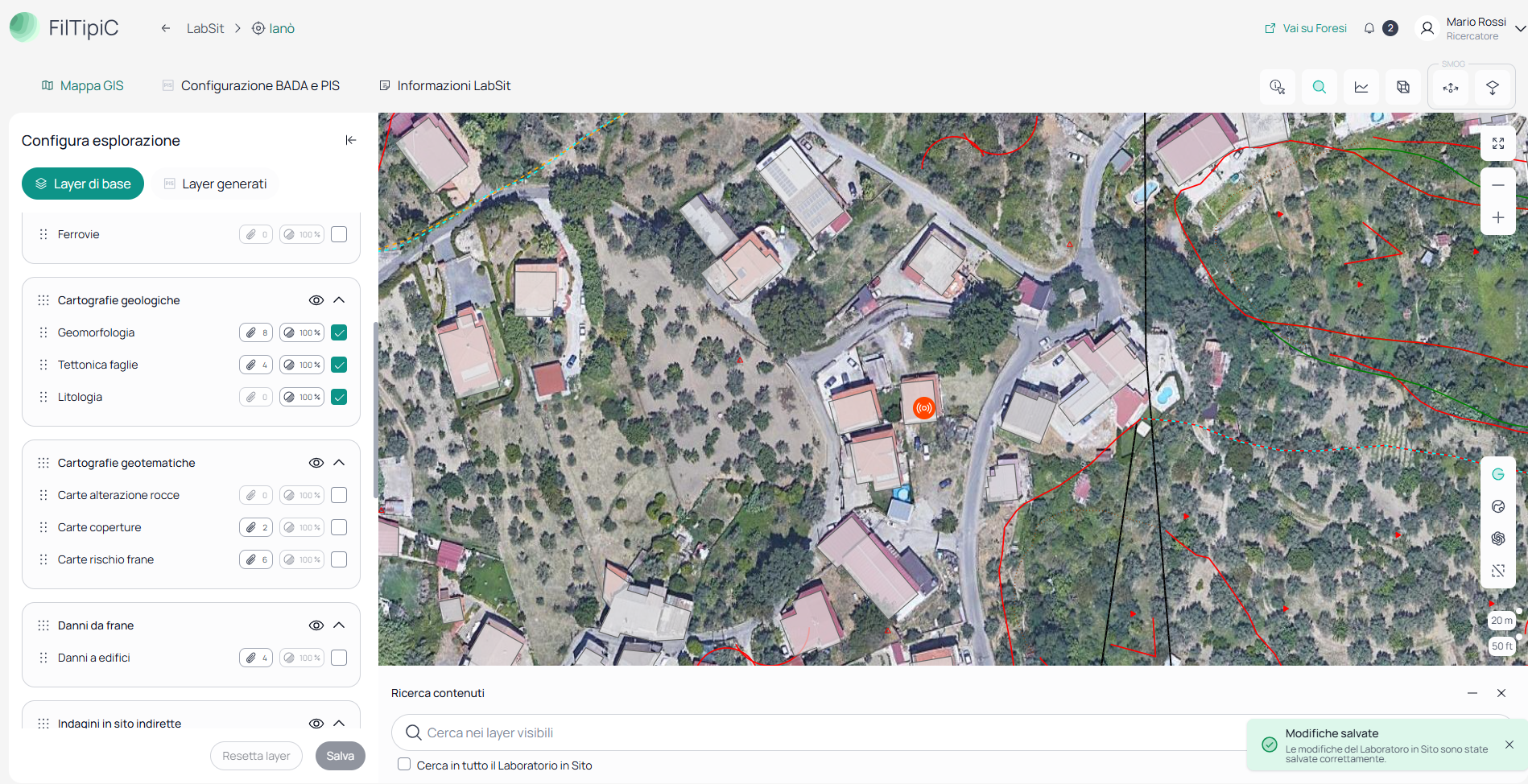 Pulsante Salva in fondo al pannello di configurazione