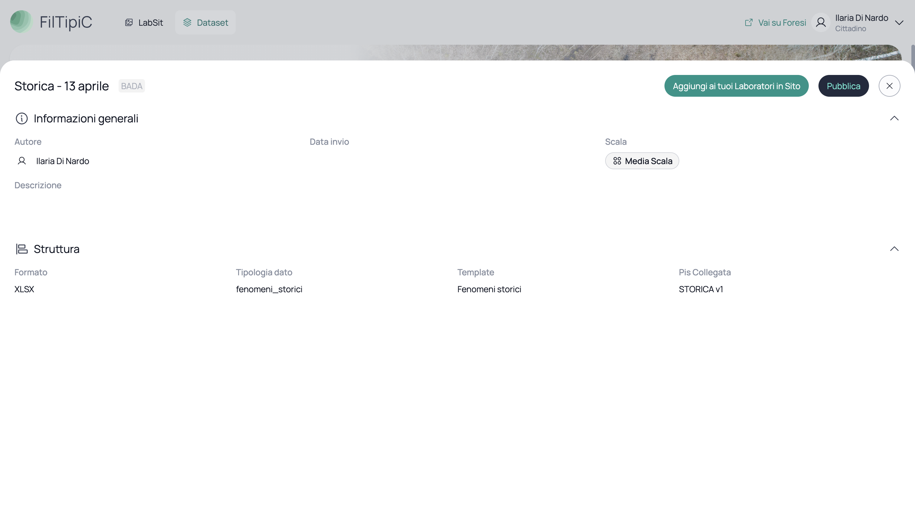 Pannello di configurazione BADA e mapping sorgenti