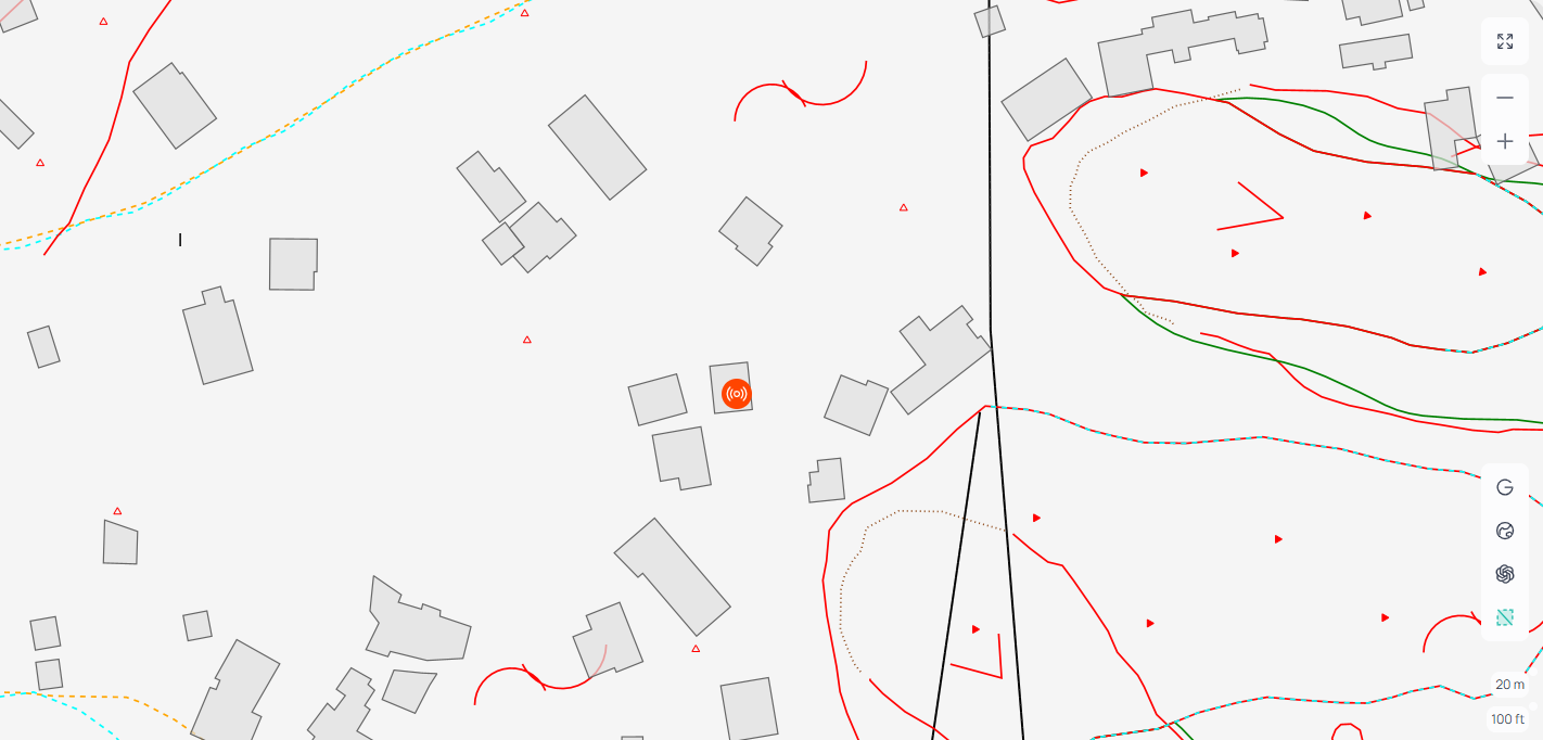 Mappa senza sfondo con soli layer geologici