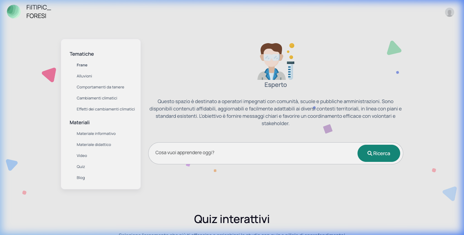 Dashboard del percorso Esperto