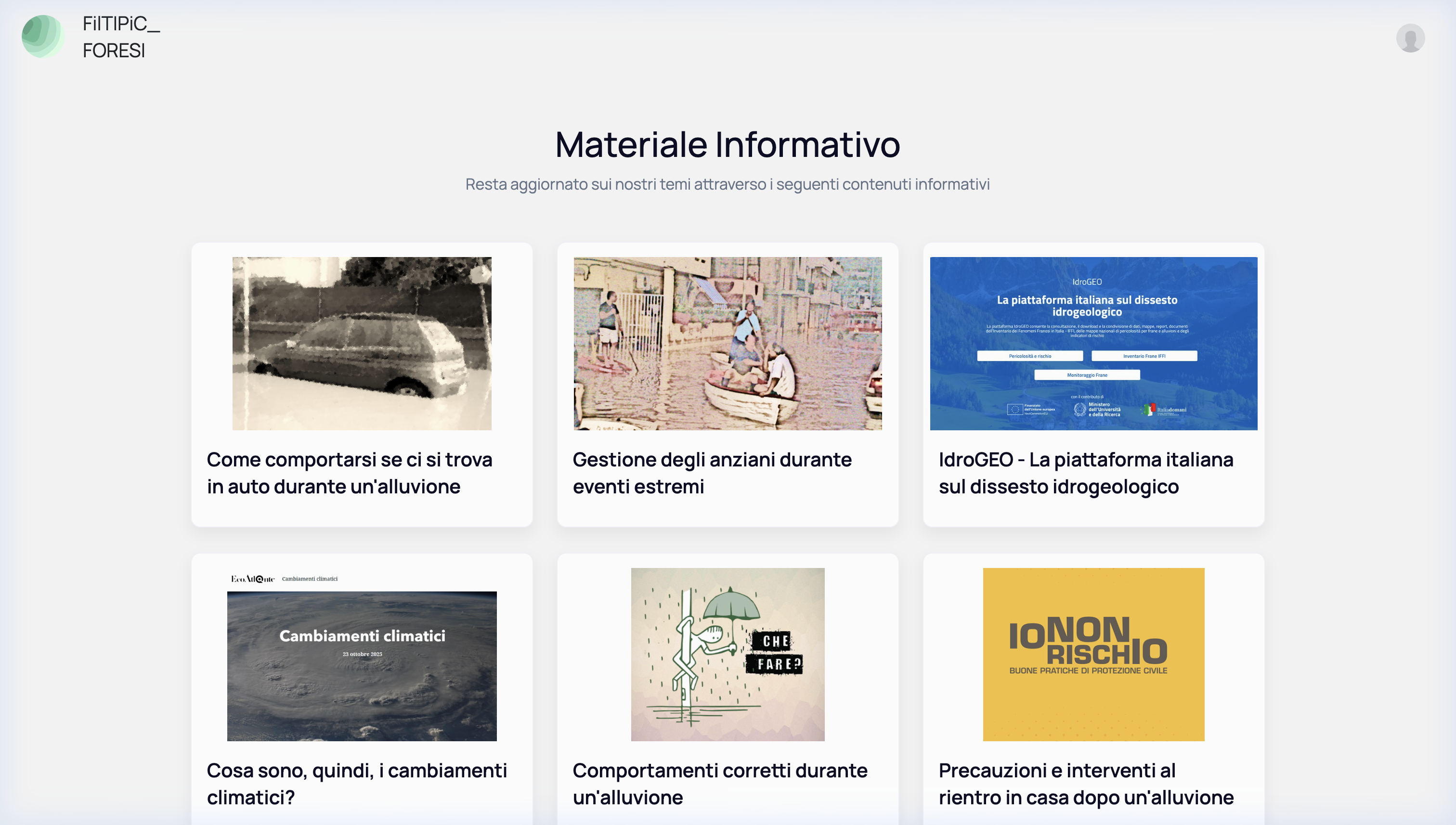 Elenco del materiale informativo su FORESI
